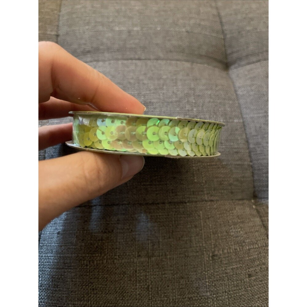 Floral Garden Sequin Ribbon 1/4 in Wide 9 Ft 3 Yds